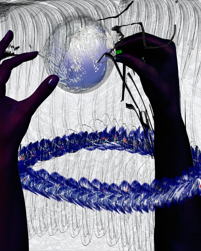 Alex Fischer, Blue Lei, 2015-09-13, 1910×1528㎜, digital